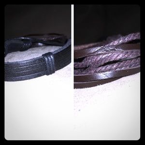 Leatherette bracelets